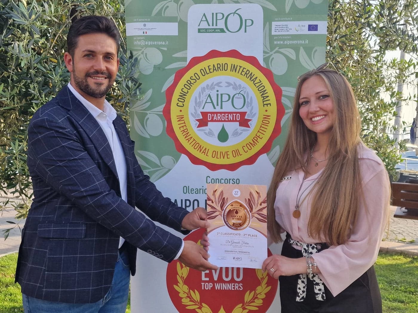 Fabio Girasoli e la premiazione AIPO con l'attestato Carpe Diem